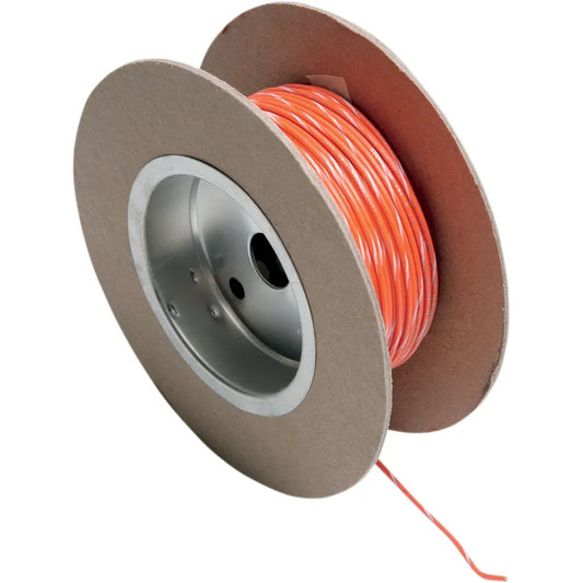 100' Wire Spool - 18 Gauge - Orange/White