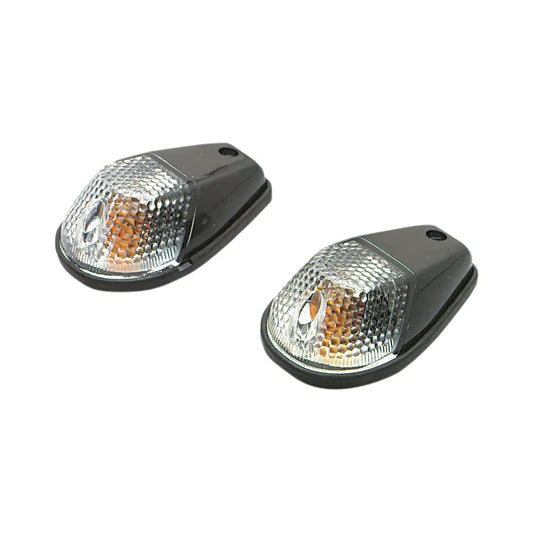 Flush Mount Marker Lights - Black/Clear