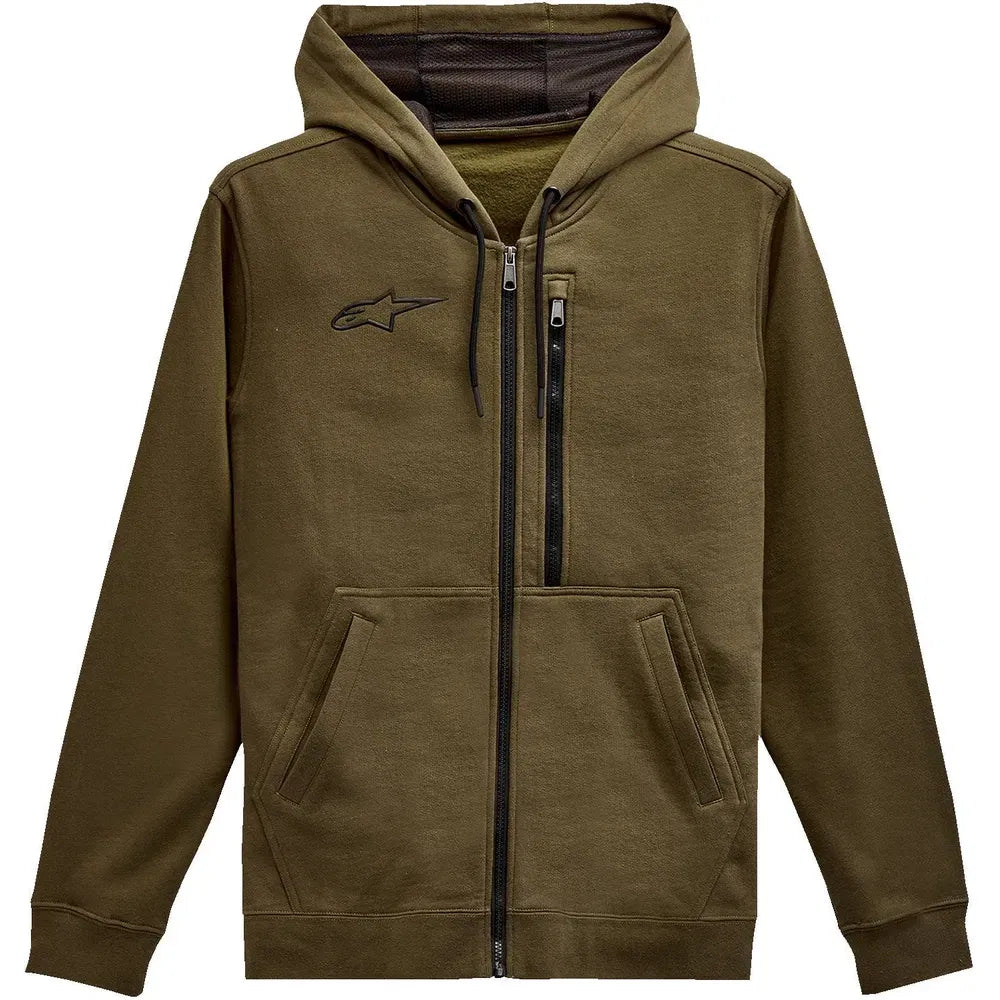 Sudadera Alpinestars Asymmetrical Zip-up - Verde Militar