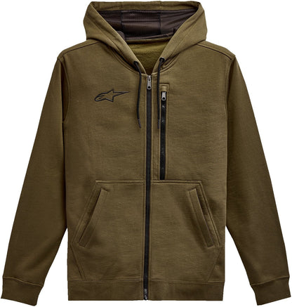 Sudadera Alpinestars Asymmetrical Zip-up - Verde Militar