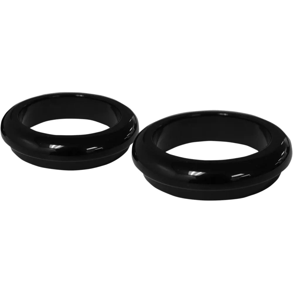 Fork Dust Covers - 49 mm - Gloss Black Powder Coat