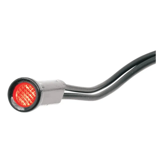 Snap-In Indicator Light - Red - Black Bezel