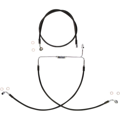 Kit de línea de freno delantero XR de acero inoxidable Extreme Response - Kit de línea de freno - XR - Negro
