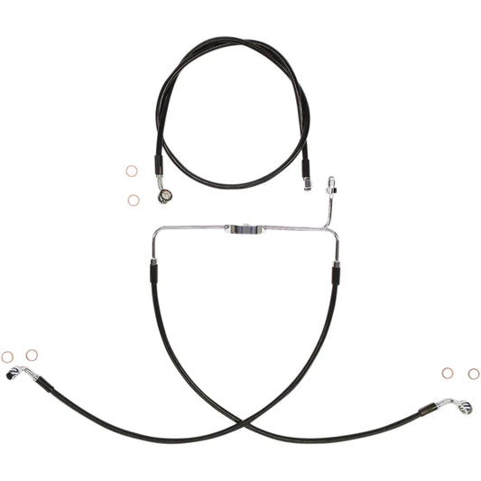Kit de línea de freno delantero XR de acero inoxidable Extreme Response - Kit de línea de freno - XR - Negro
