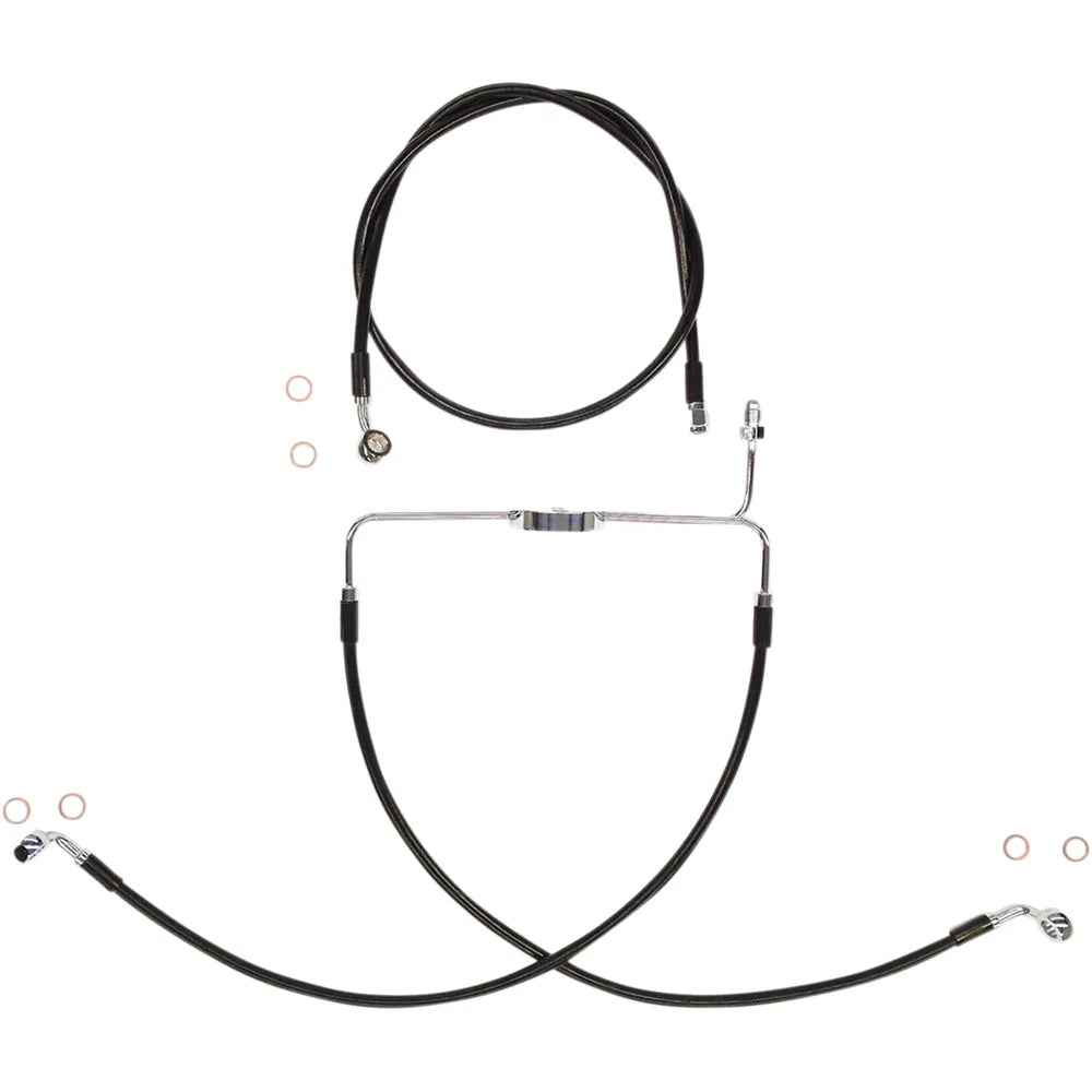 Kit de línea de freno delantero XR de acero inoxidable Extreme Response - Kit de línea de freno - XR - Negro