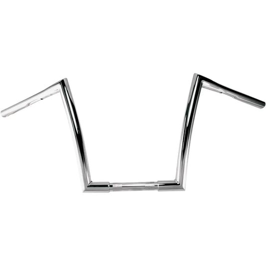 Chrome 1-1/4" Strip Handlebar With 10" Rise