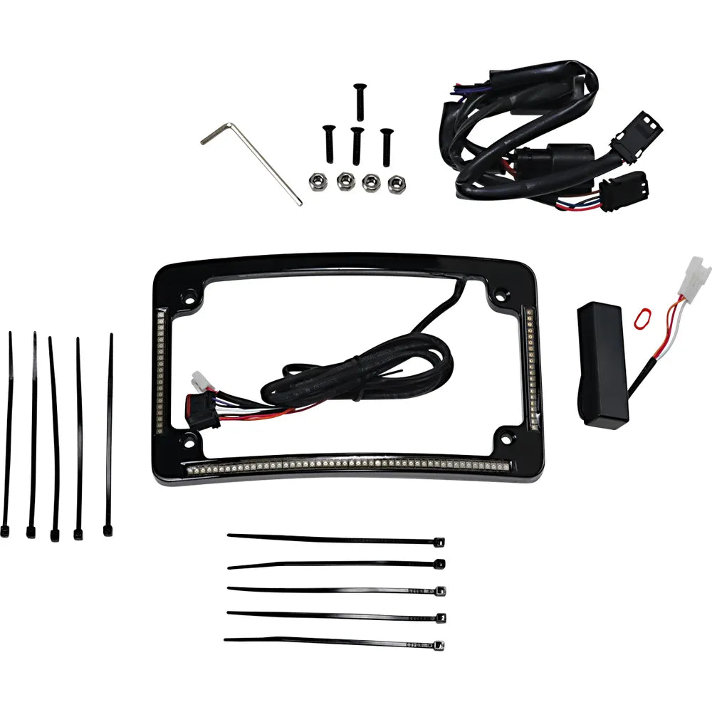All in One License Plate Frame - Black
