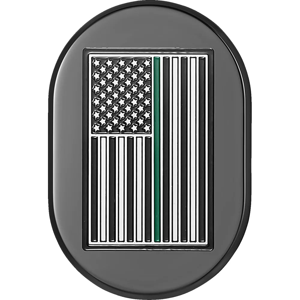 Cubierta de antena - Cubierta de antena - Guardabarros trasero derecho - Bandera estadounidense Green Line - Negro