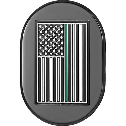 Cubierta de antena - Cubierta de antena - Guardabarros trasero derecho - Bandera estadounidense Green Line - Negro