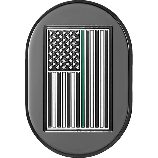 Cubierta de antena - Cubierta de antena - Guardabarros trasero derecho - Bandera estadounidense Green Line - Negro