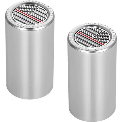 Cubiertas de Atraque - Cubiertas de Atraque - Bandera Americana - Línea Roja - Larga - Plata