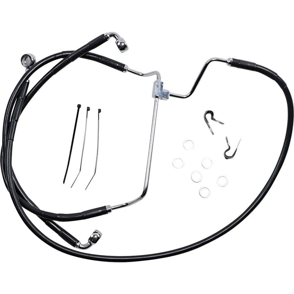 Brake Line - Front - Black - +4"