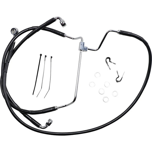 Brake Line - Front - Black - +4"