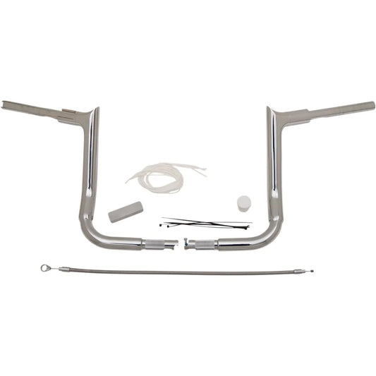 12" Chrome 1-1/2" Pointed Top Handlebar Kit