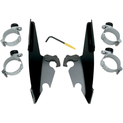 Kit de montaje completo con bloqueo de gatillo para parabrisas Fats/Slim - Kit de montaje con bloqueo de gatillo Fats/Slim - Negro - Dyna