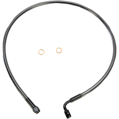 Kit de línea de freno delantero específico para ABS Designer Series de longitud alternativa - Línea de freno - 10 mm-90° - 30" - Black Pearl