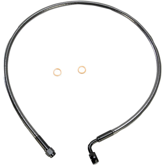 Kit de línea de freno delantero específico para ABS Designer Series de longitud alternativa - Línea de freno - 10 mm-90° - 30" - Black Pearl