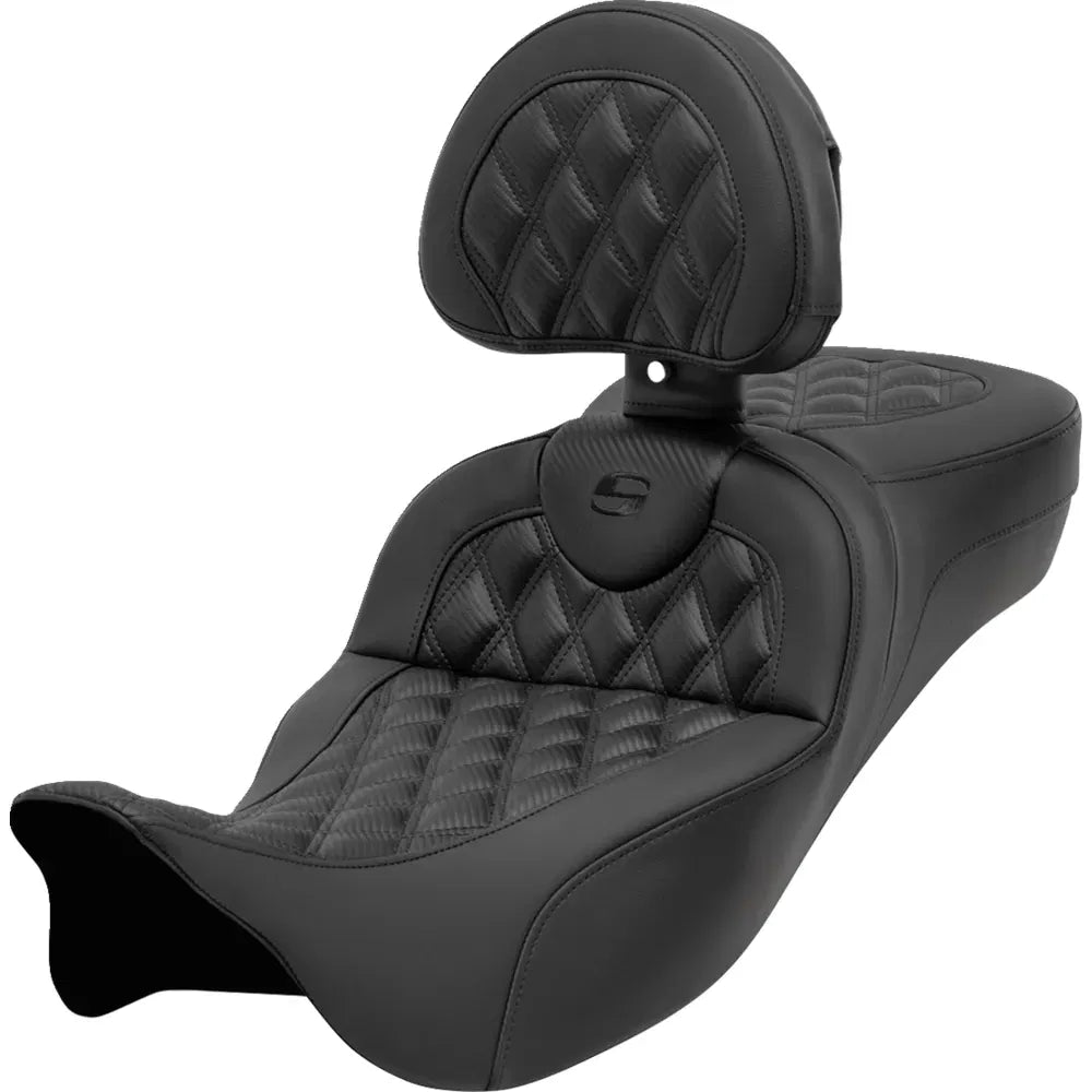 Asiento Roadsofa™ - Asiento Roadsofa™ de alcance extendido - con respaldo - Costura de celosía - Fibra de carbono - FL '08-'24