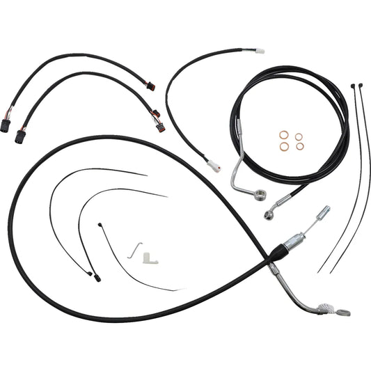 Kit de instalación de manillar XR - Kit de instalación de manillar XR - Perchas Ape de 15"-17" - FLH '21 - Negro/Cromo