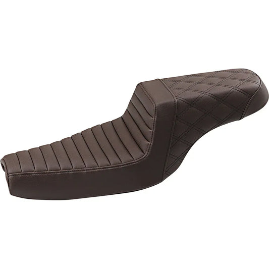 Asiento Saddlemen Step-Up Front Tuck-n-Roll/Rear Lattice Stitch Brown 0804-0752