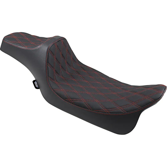 Predator III Seat - Extended - Double Diamond - Red Stitched