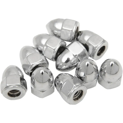 Tuercas bellota #10-32 cromo