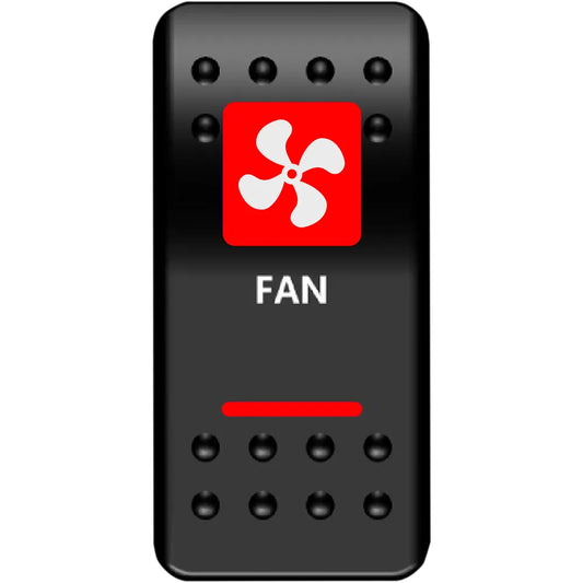 Rocker Switch - Fan - Red