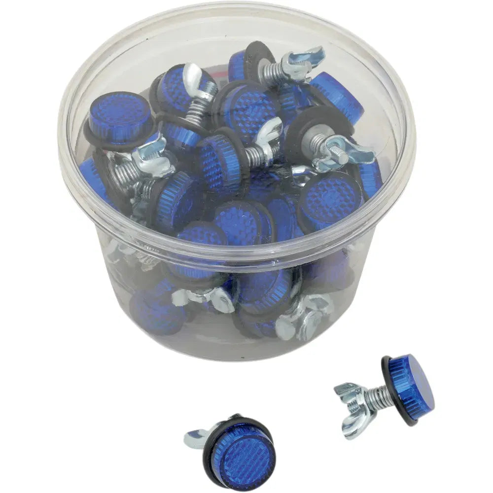 License Plate Reflectors - 40ct Tub - Blue