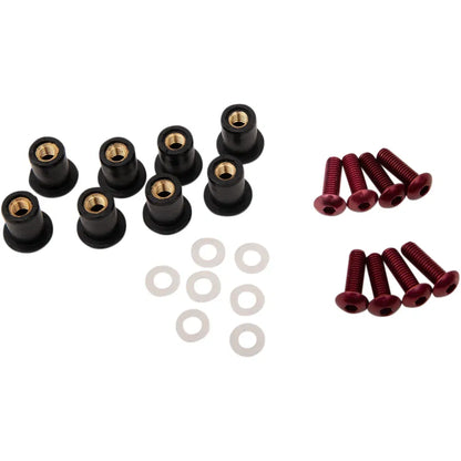 Kit de tornillos para parabrisas - Kit de tornillos para parabrisas - Rojo