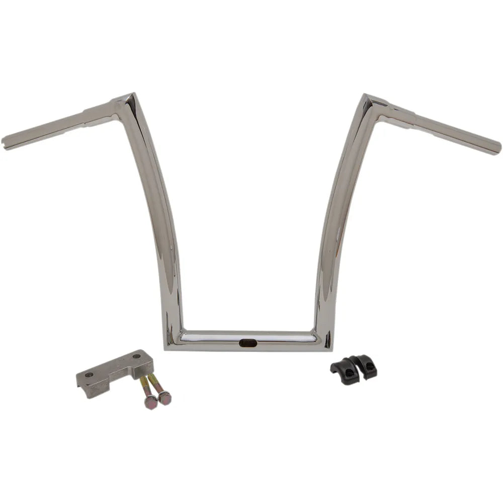 Chrome 1-1/2" Touring Strip Handlebar with 17" Rise