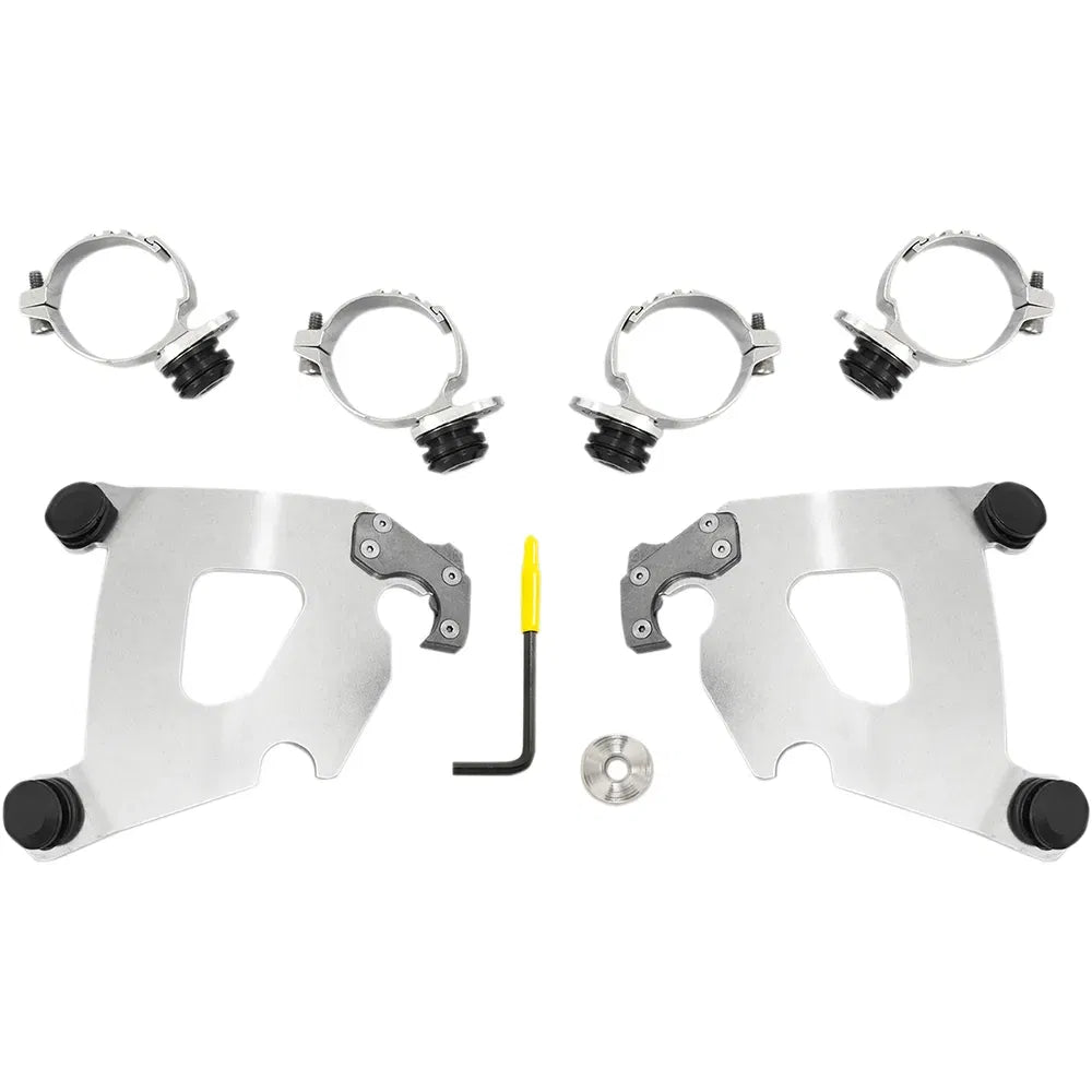 Kit de herrajes Cafe Fairing Trigger-Lock - Kit de montaje Cafe - Pulido - FXDL