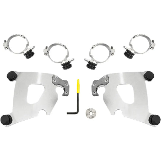 Kit de herrajes Cafe Fairing Trigger-Lock - Kit de montaje Cafe - Pulido - FXDL