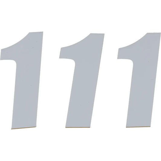 SX Plate Number - #1 - White - 4"