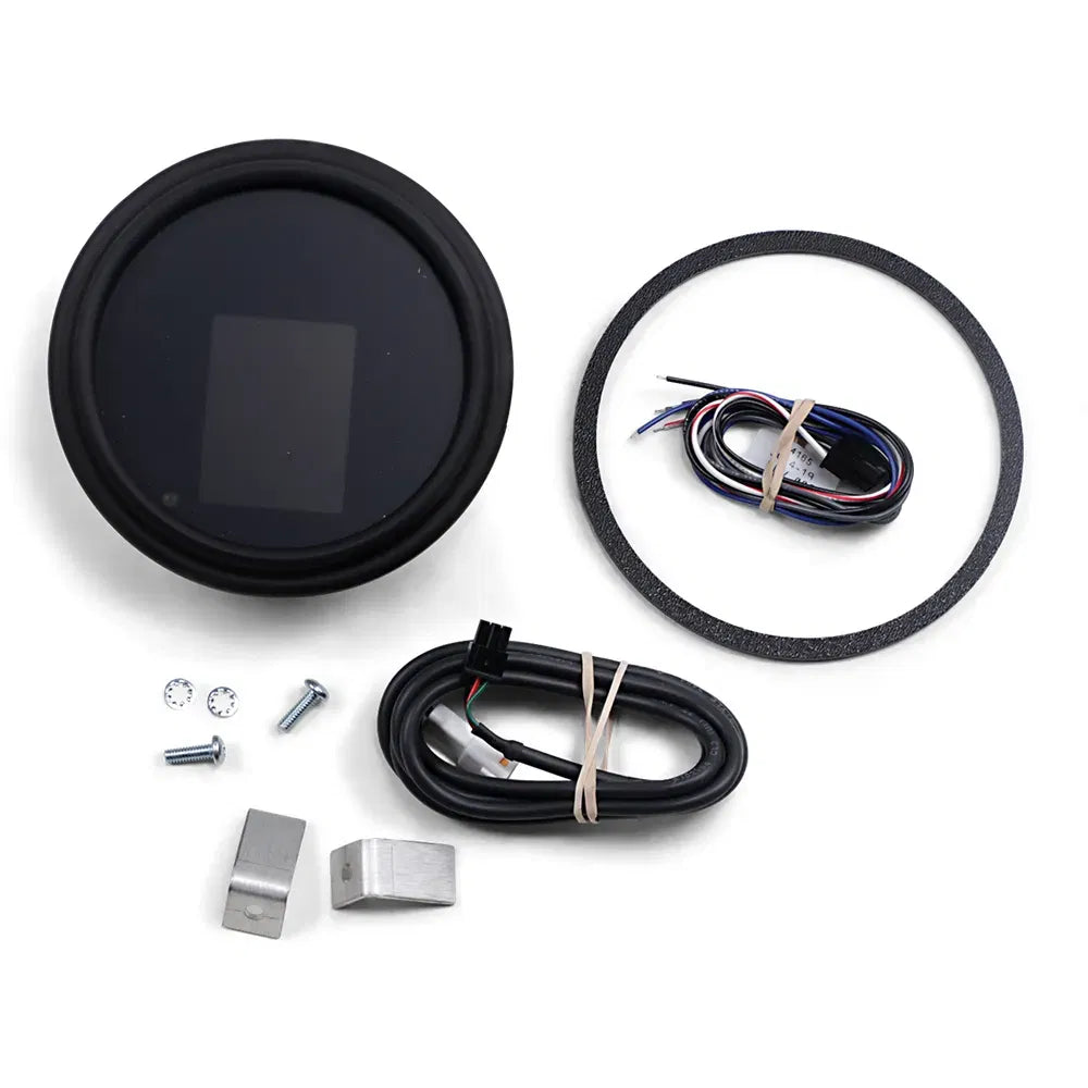 Velocímetro de Depósito Bisel Negro 4.5"