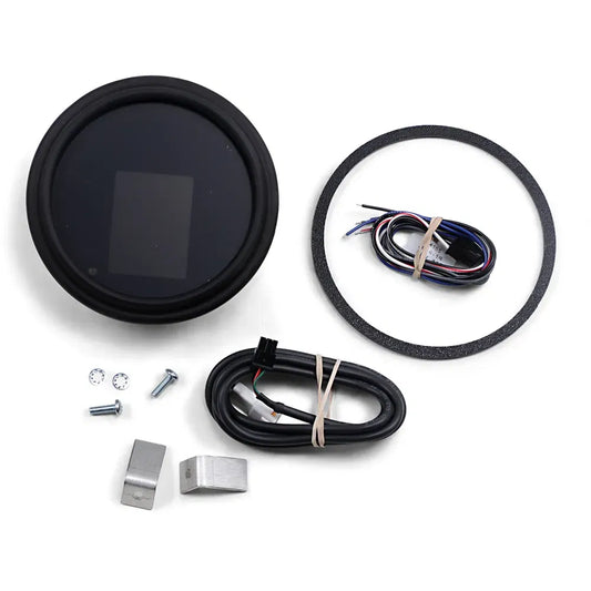 Velocímetro de Depósito Bisel Negro 4.5"