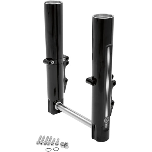 Lower Fork Leg Kit - Dual Disc - Contrast Cut - Black/Silver - '08-'13