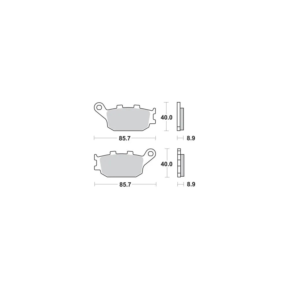 Balatas traseras sinteticas SBS 657LS