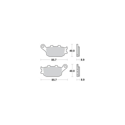 Balatas traseras sinteticas SBS 657LS
