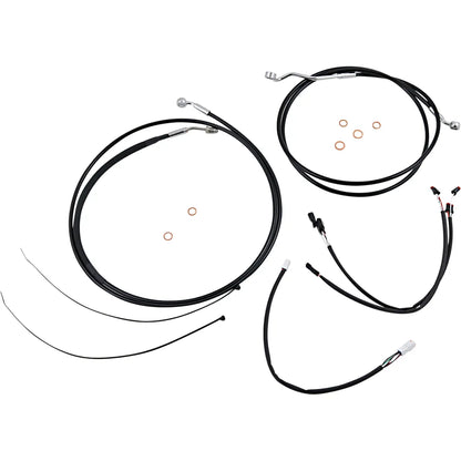 Kit de instalación de manillar XR - Kit de instalación de manillar XR - Perchas Ape de 15"-17" - FLTR '17-'20 - Negro/Cromo