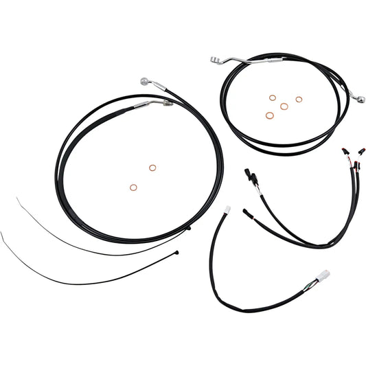 Kit de instalación de manillar XR - Kit de instalación de manillar XR - Perchas Ape de 15"-17" - FLTR '17-'20 - Negro/Cromo