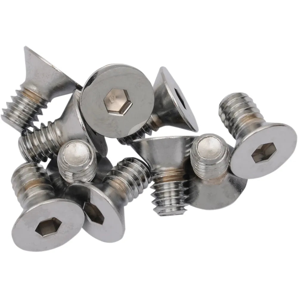 Tornillos allen de cabeza plana 1/4"-20 x 1/2" cromo