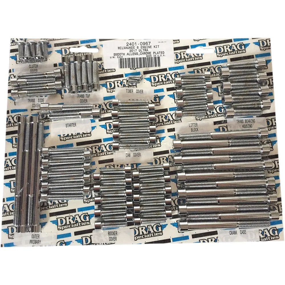 Kit de Tornillos para Motor M8 Allen - Cromo