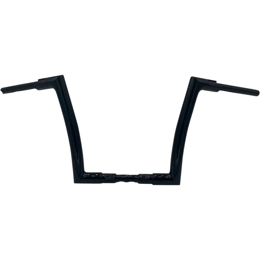 12" Black 1-1/2" Flat Top Handlebar