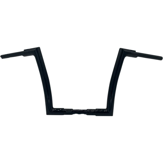 12" Black 1-1/2" Flat Top Handlebar