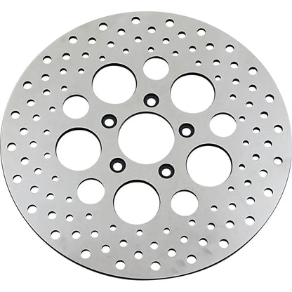 Rotor de freno perforado de acero inoxidable pulido