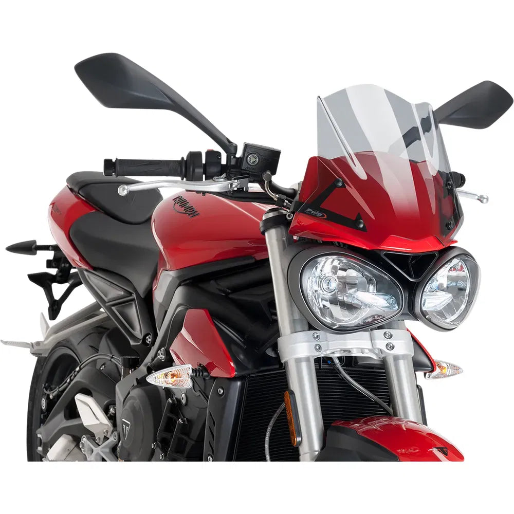 Parabrisas desnudo de nueva generación - Parabrisas de nueva generación - 12-1/4" - Ahumado claro - Street Triple 765