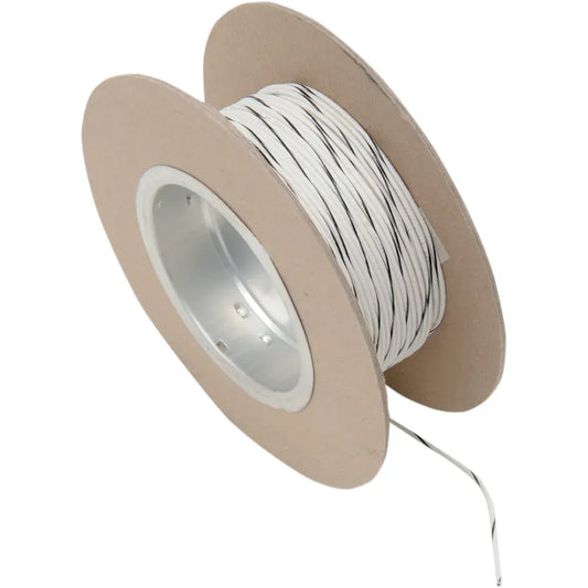 100' Wire Spool - 18 Gauge - White/Black