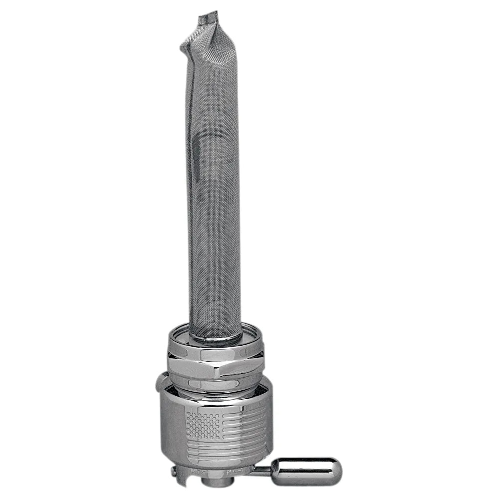 Round Fuel Valve - Flag Chrome - 22mm