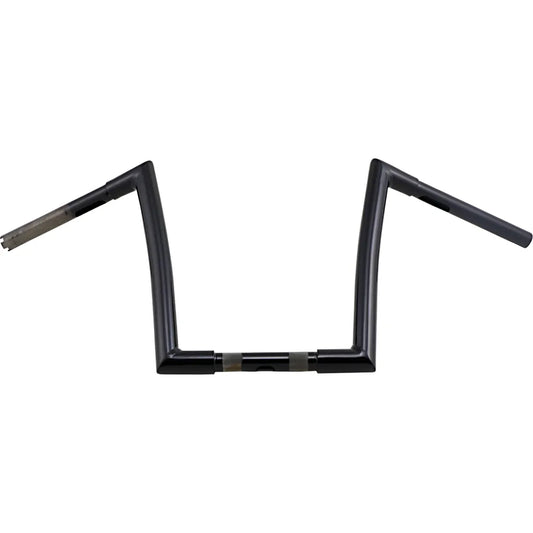 Black 1-1/4" Strip Handlebar With 12" Rise