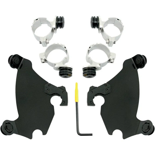 Kit de herrajes de bloqueo del gatillo del carenado del guantelete - Kit de montaje del guantelete - Negro - XL